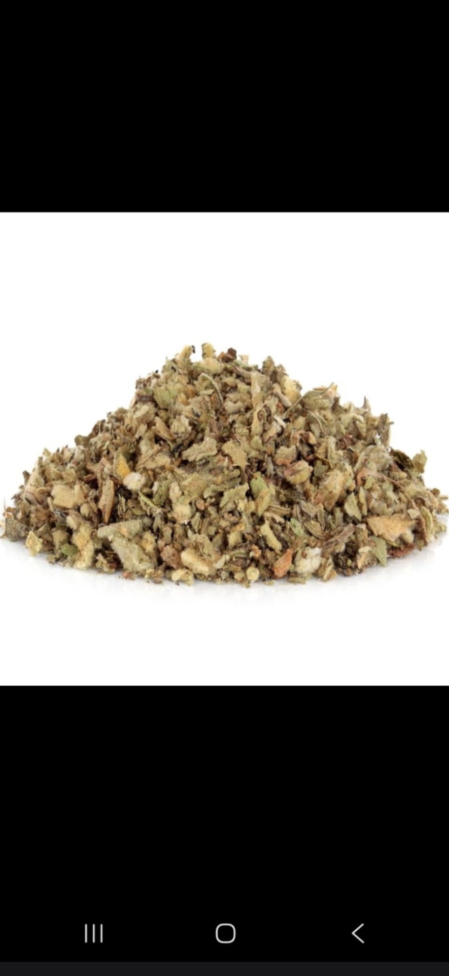 Dried thyme leaves in a bowl